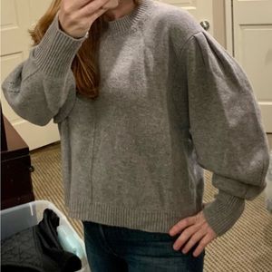 Gray seawater by Something Navy.  puff sleeve,m, size XL.  Worn once.